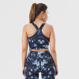 Ultra-Push cloud blue and white Sports Bra